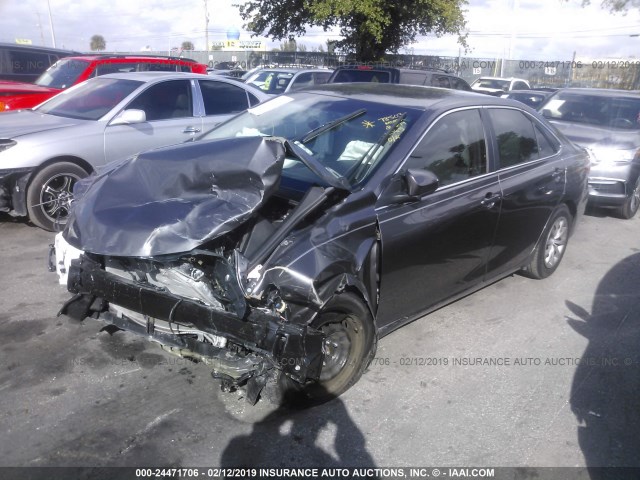 4T1BF1FK1GU154365 - 2016 TOYOTA CAMRY LE/XLE/SE/XSE GRAY photo 2