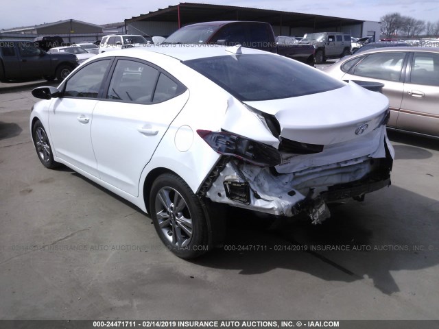 5NPD84LF4HH158292 - 2017 HYUNDAI ELANTRA SE/VALUE/LIMITED WHITE photo 3