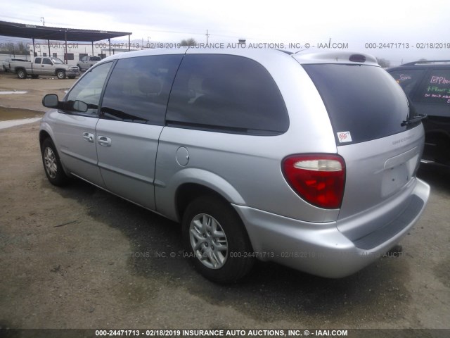 2B4GP44GX1R189298 - 2001 DODGE GRAND CARAVAN SPORT SILVER photo 3