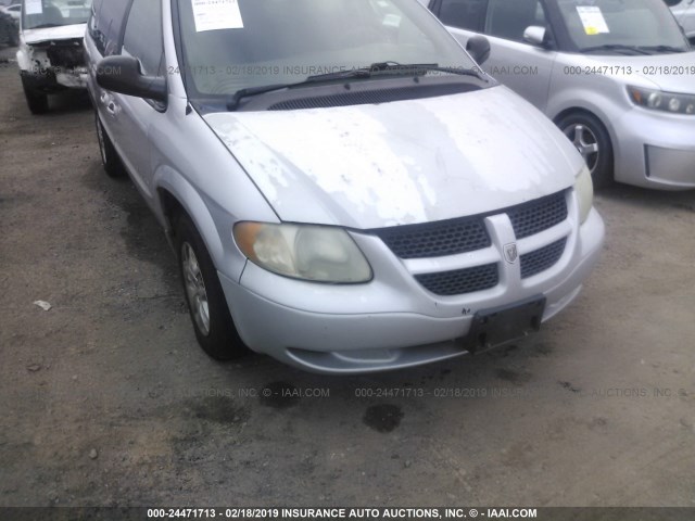 2B4GP44GX1R189298 - 2001 DODGE GRAND CARAVAN SPORT SILVER photo 6