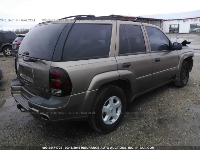 1GNDS13S422408109 - 2002 CHEVROLET TRAILBLAZER  GOLD photo 4