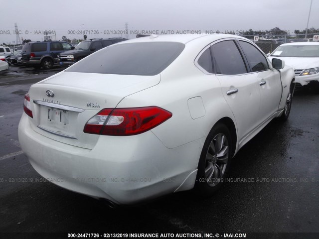 JN1EY1AP8CM910592 - 2012 INFINITI M35H WHITE photo 4