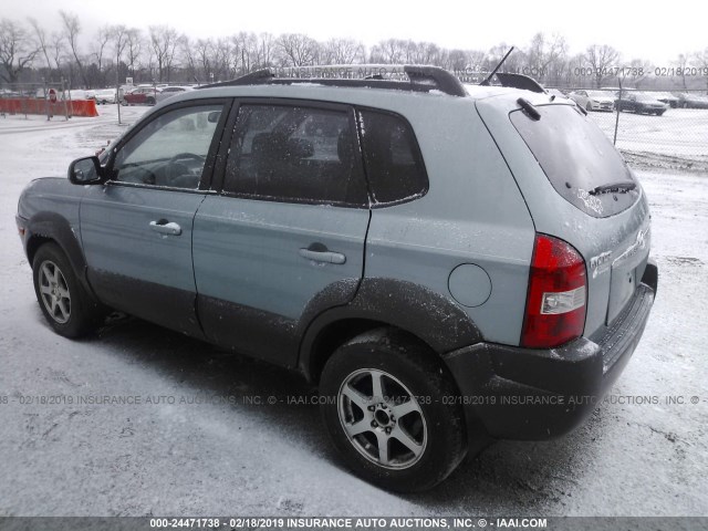 KM8JN72D25U134308 - 2005 HYUNDAI TUCSON GLS/LX TEAL photo 3