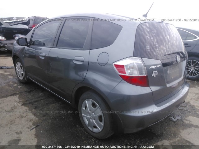 JHMGE8H36DC082901 - 2013 HONDA FIT GRAY photo 3