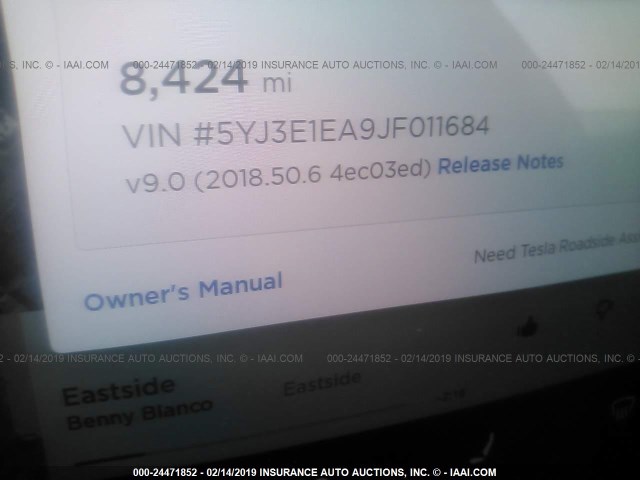 5YJ3E1EA9JF011684 - 2018 TESLA MODEL 3 RED photo 7