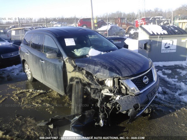 5N1AR2MM2EC728911 - 2014 NISSAN PATHFINDER S/SV/SL/PLATINUM GRAY photo 1