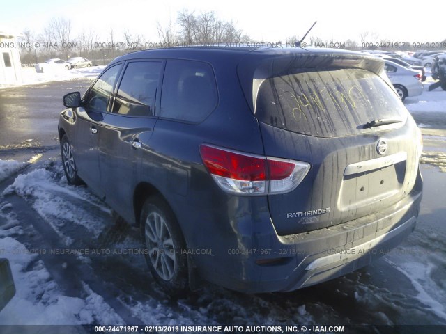 5N1AR2MM2EC728911 - 2014 NISSAN PATHFINDER S/SV/SL/PLATINUM GRAY photo 3