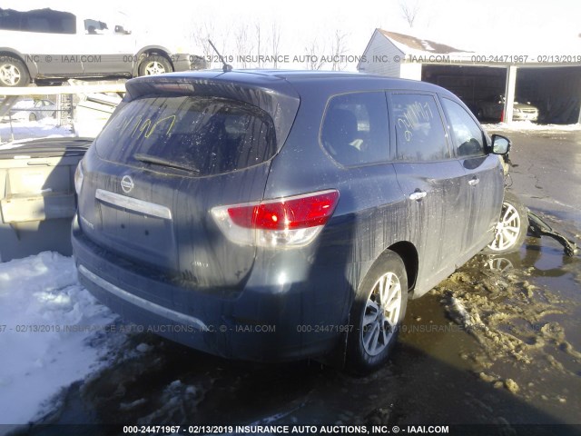 5N1AR2MM2EC728911 - 2014 NISSAN PATHFINDER S/SV/SL/PLATINUM GRAY photo 4