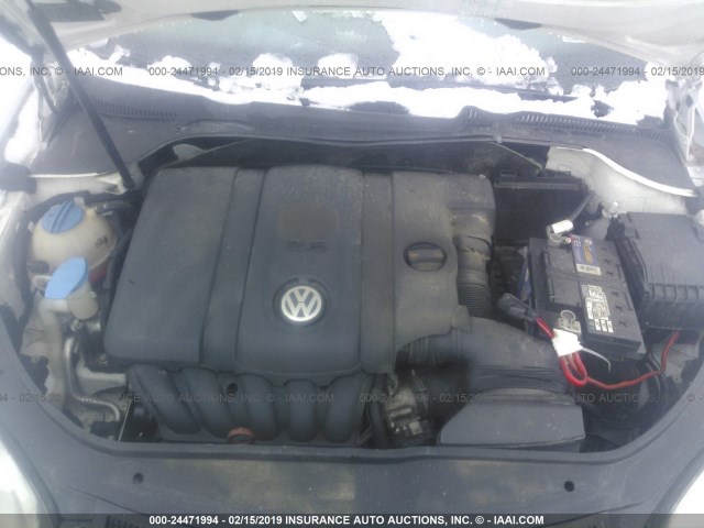 3VWAZ7AJ1AM101585 - 2010 VOLKSWAGEN JETTA LIMITED WHITE photo 10