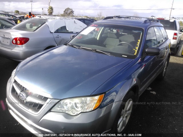 4S4BP61C187345472 - 2008 SUBARU OUTBACK 2.5I BLUE photo 2