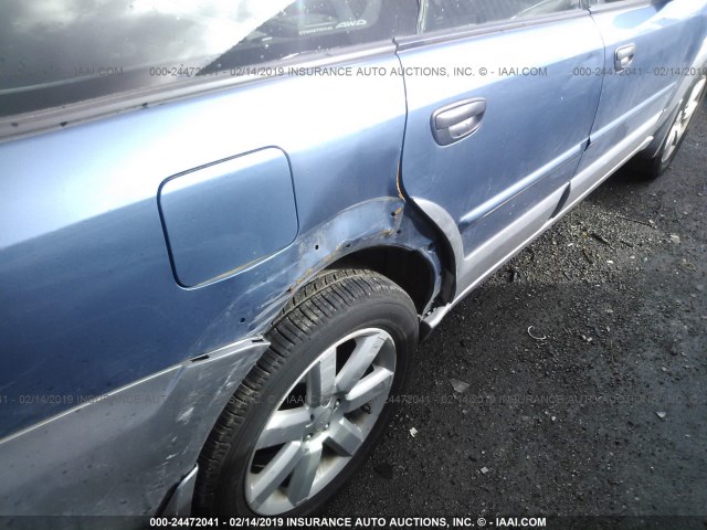 4S4BP61C187345472 - 2008 SUBARU OUTBACK 2.5I BLUE photo 6