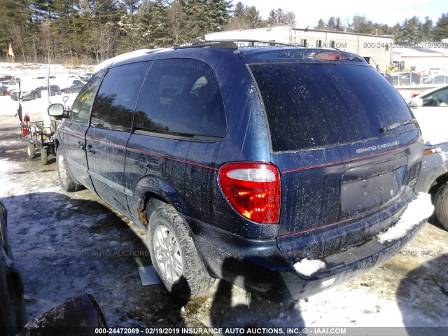 2B4GP44391R285811 - 2001 DODGE GRAND CARAVAN SPORT BLUE photo 3