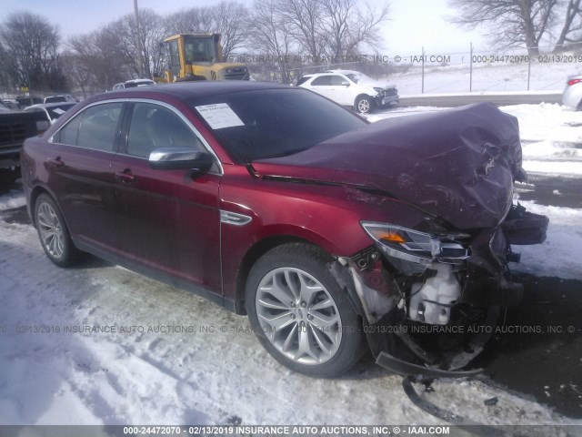 1FAHP2F80HG104455 - 2017 FORD TAURUS LIMITED RED photo 1