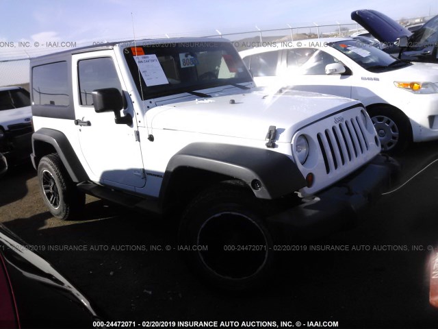 1C4AJWAG2CL212255 - 2012 JEEP WRANGLER SPORT WHITE photo 1