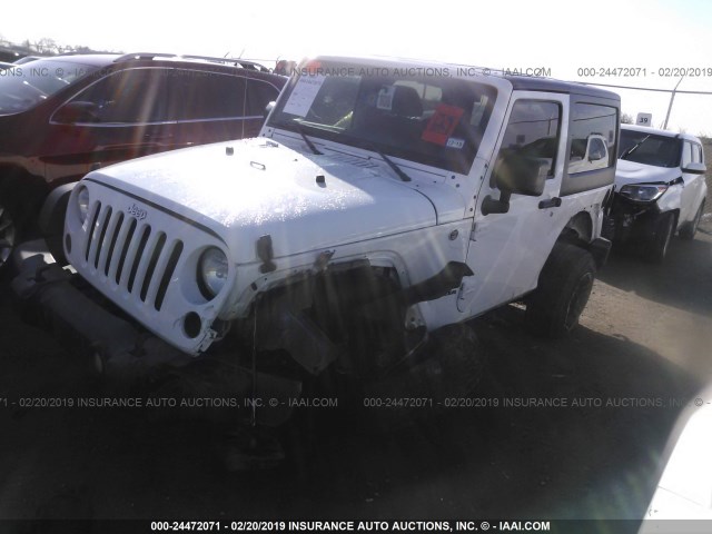 1C4AJWAG2CL212255 - 2012 JEEP WRANGLER SPORT WHITE photo 2