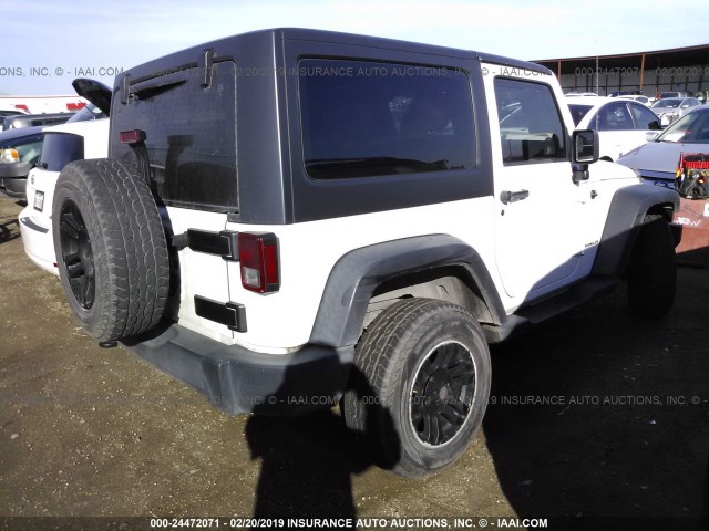 1C4AJWAG2CL212255 - 2012 JEEP WRANGLER SPORT WHITE photo 4