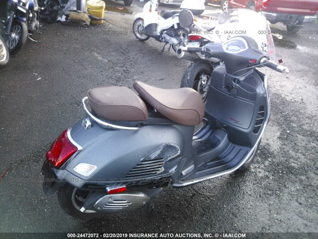 ZAPM459LXH5101642 - 2017 VESPA GTS 300 SUPER GRAY photo 4