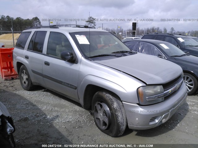 1GNDS13SX42297388 - 2004 CHEVROLET TRAILBLAZER LS/LT SILVER photo 1