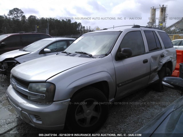 1GNDS13SX42297388 - 2004 CHEVROLET TRAILBLAZER LS/LT SILVER photo 2