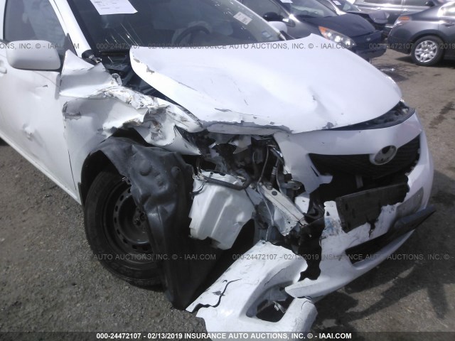 1NXBU40E79Z123294 - 2009 TOYOTA COROLLA S/LE/XLE WHITE photo 6