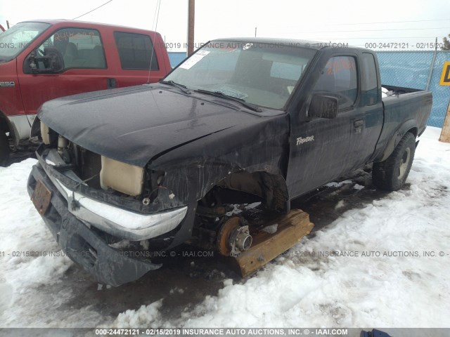 1N6DD26Y7WC374155 - 1998 NISSAN FRONTIER KING CAB XE/KING CAB SE BLACK photo 2