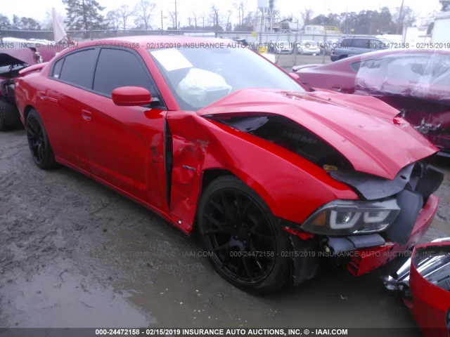 2C3CDXCT7EH349857 - 2014 DODGE CHARGER R/T RED photo 1