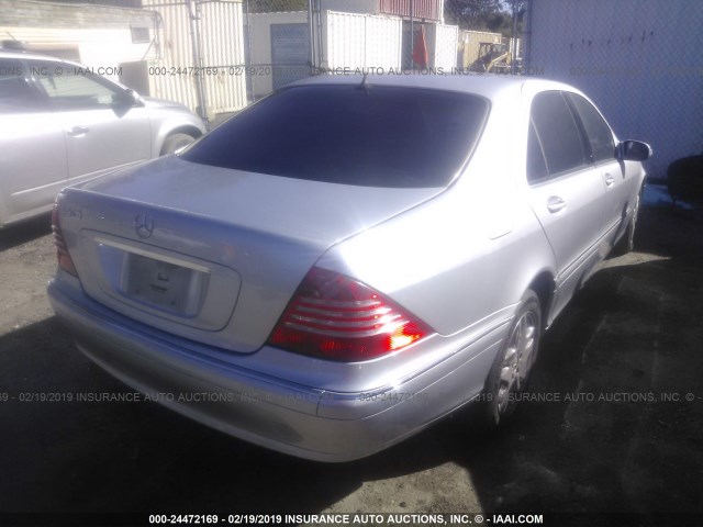 WDBNG75J03A354965 - 2003 MERCEDES-BENZ S 500 SILVER photo 4