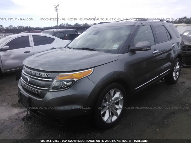 1FM5K7F82DGA49070 - 2013 FORD EXPLORER LIMITED GRAY photo 2