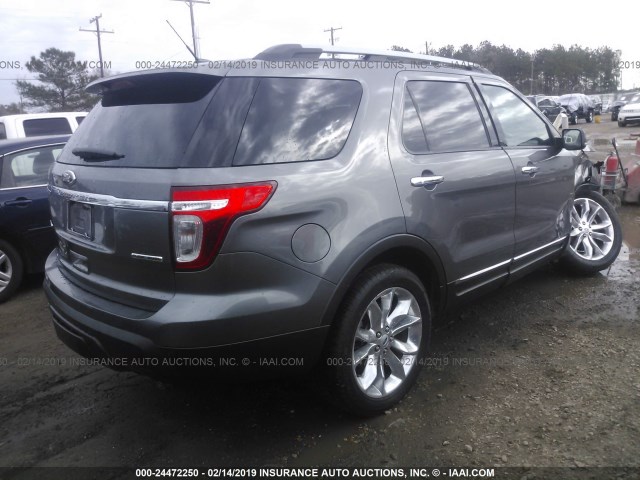 1FM5K7F82DGA49070 - 2013 FORD EXPLORER LIMITED GRAY photo 4