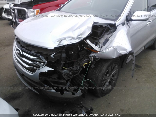 5XYZTDLB1EG161140 - 2014 HYUNDAI SANTA FE SPORT  SILVER photo 6