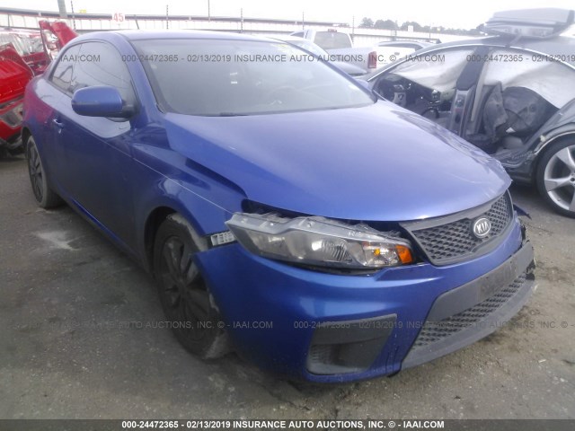 KNAFU6A23D5687661 - 2013 KIA FORTE EX BLUE photo 1