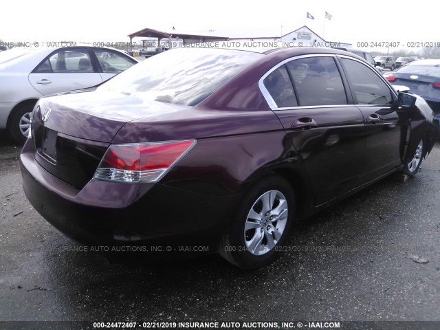 1HGCP26409A074736 - 2009 HONDA ACCORD LXP BURGUNDY photo 4