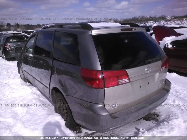 5TDZA23C05S229577 - 2005 TOYOTA SIENNA CE/LE GRAY photo 3