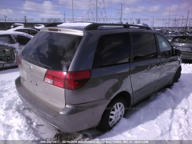 5TDZA23C05S229577 - 2005 TOYOTA SIENNA CE/LE GRAY photo 4