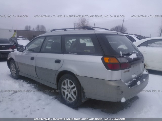 4S3BH675237654046 - 2003 SUBARU LEGACY OUTBACK AWP SILVER photo 3