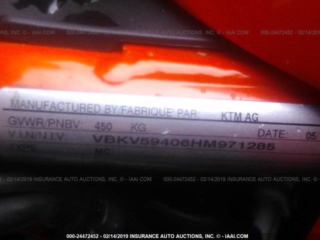 VBKV59406HM971285 - 2017 KTM 1290 SUPER ADVENTURE R WHITE photo 10