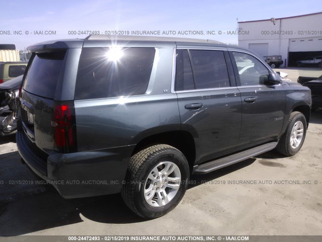 1GNSKBKCXKR138043 - 2019 CHEVROLET TAHOE K1500 LT BLUE photo 4