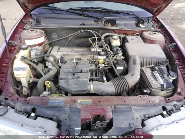 1G3NK52F63C100752 - 2003 OLDSMOBILE ALERO GX MAROON photo 10