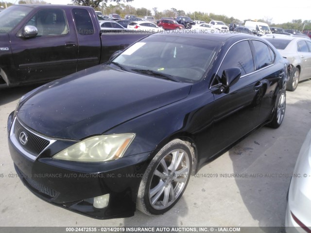 JTHBK262665013255 - 2006 LEXUS IS BLACK photo 2