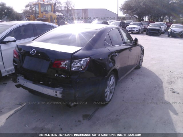 JTHBK262665013255 - 2006 LEXUS IS BLACK photo 4