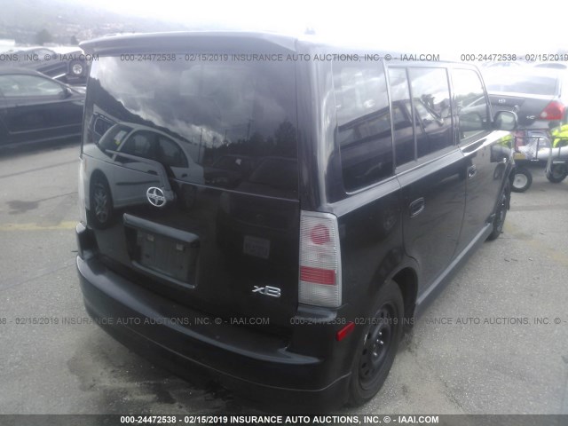 JTLKT324664058685 - 2006 TOYOTA SCION XB BLACK photo 4