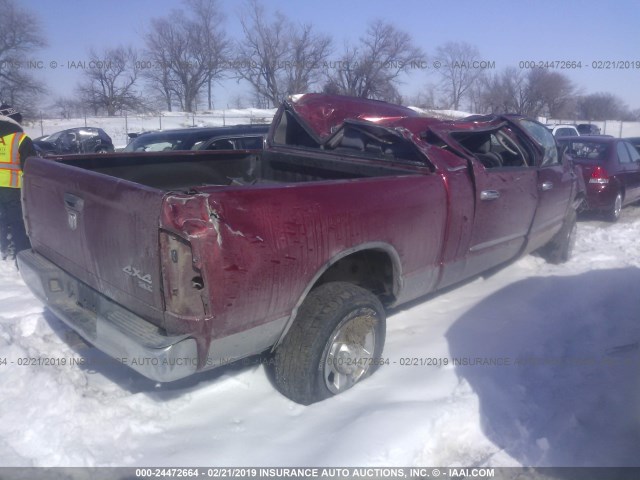 3D7KS29C76G243195 - 2006 DODGE RAM 2500 RED photo 4