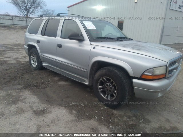 1D4HR48Z63F611044 - 2003 DODGE DURANGO SLT SILVER photo 1