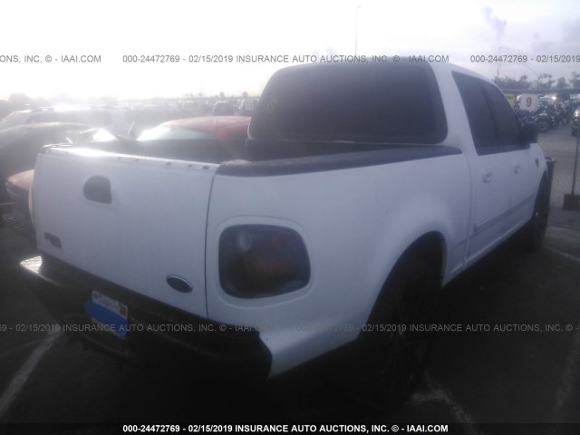 1FTRW07663KB48663 - 2003 FORD F150 SUPERCREW WHITE photo 4