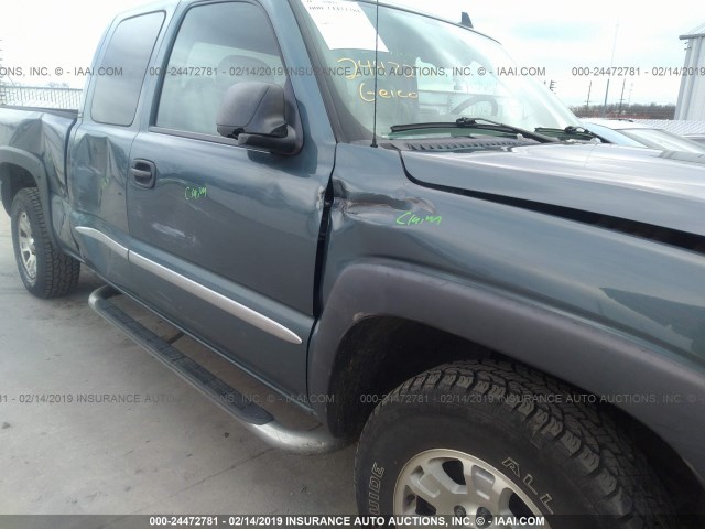 1GTEK19BX6Z179744 - 2006 GMC NEW SIERRA K1500 BLUE photo 6