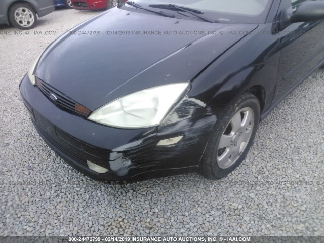 3FAFP31311R179740 - 2001 FORD FOCUS ZX3 BLACK photo 6