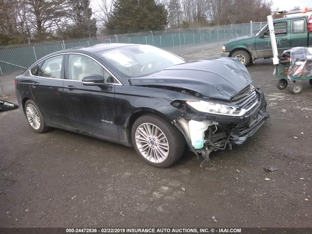 3FA6P0LU7ER174097 - 2014 FORD FUSION SE HYBRID BLACK photo 1