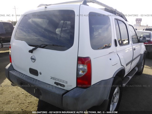 5N1ED28T94C617580 - 2004 NISSAN XTERRA XE/SE WHITE photo 4