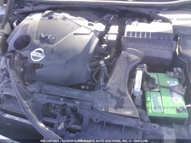 1N4AA5AP8AC824733 - 2010 NISSAN MAXIMA S/SV SILVER photo 10