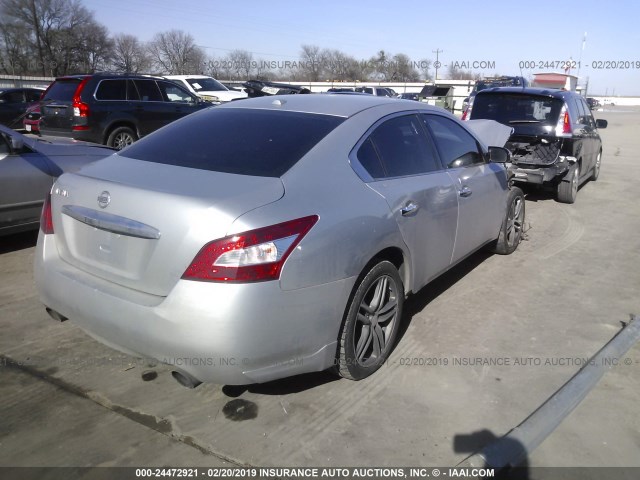 1N4AA5AP8AC824733 - 2010 NISSAN MAXIMA S/SV SILVER photo 4